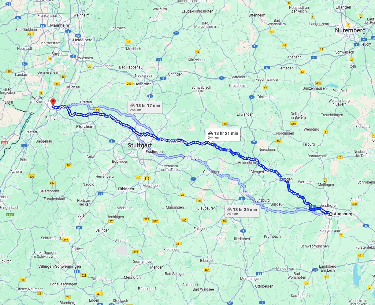 Anreise von Augsburg Zu Karlsruhe Über 