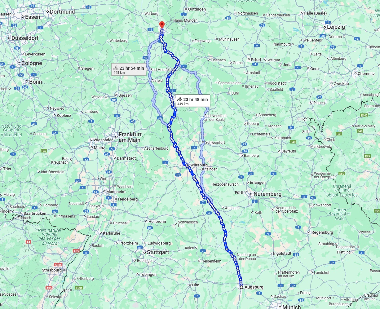 Anreise von Augsburg Zu Kassel Über 
