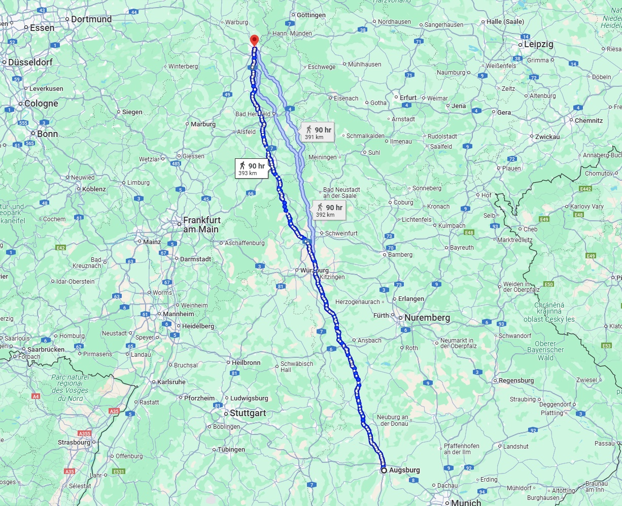 Anreise von Augsburg Zu Kassel Über 