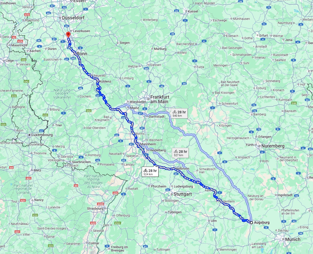 Anreise von Augsburg Zu Köln Über 