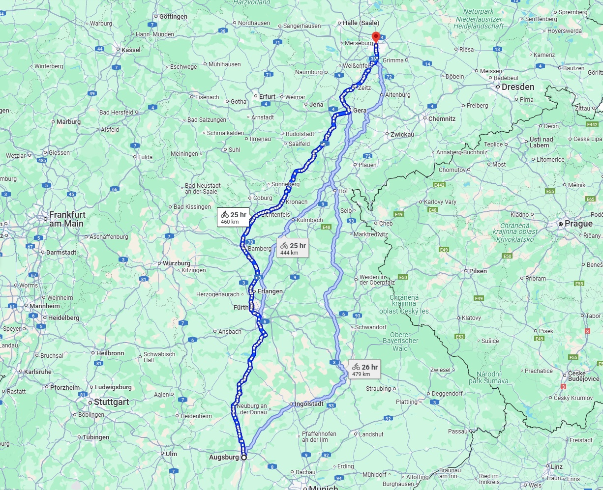 Anreise von Augsburg Zu Leipzig Über 