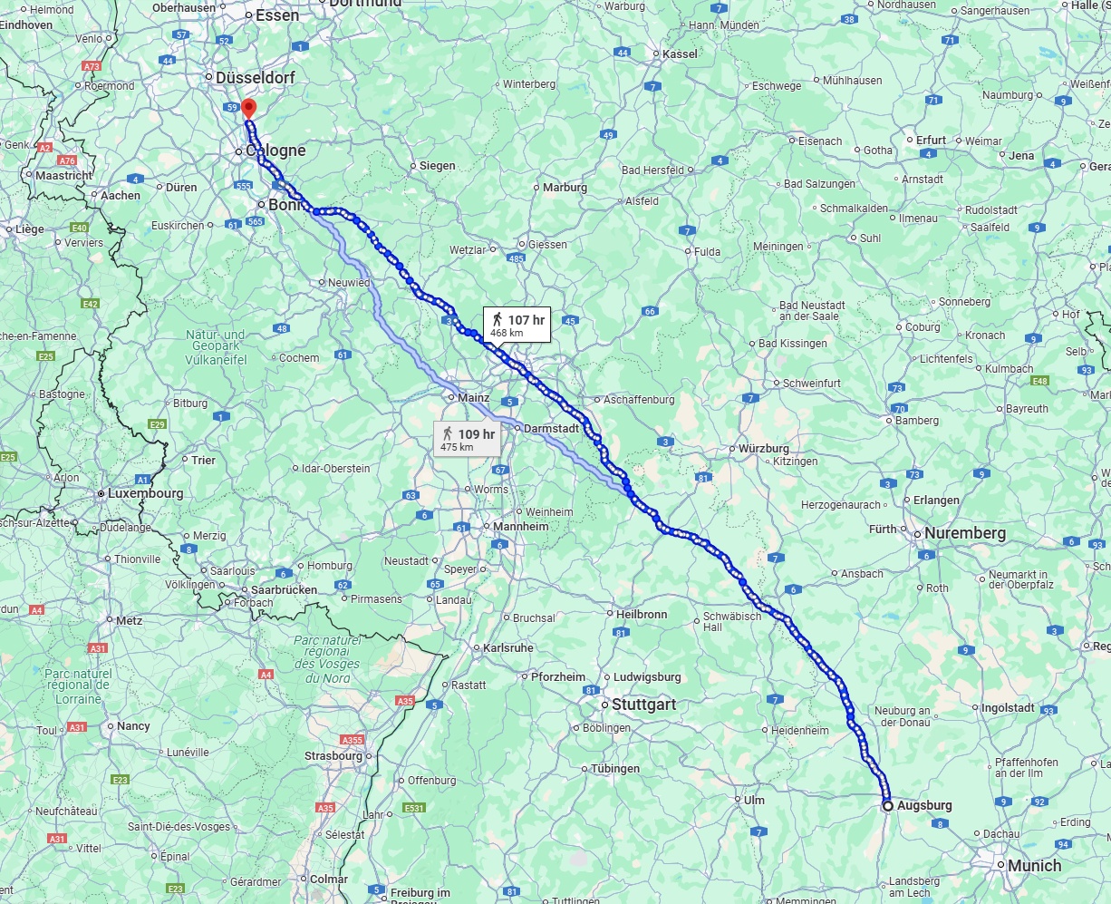 Anreise von Augsburg Zu Leverkusen Über 