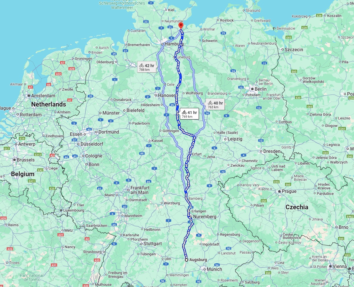 Anreise von Augsburg Zu Lübeck Über 