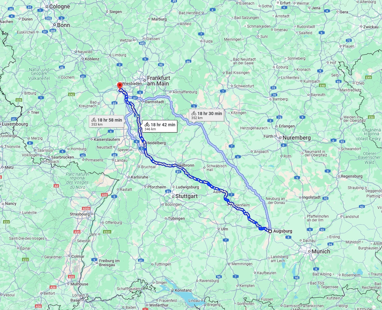 Anreise von Augsburg Zu Mainz Über 