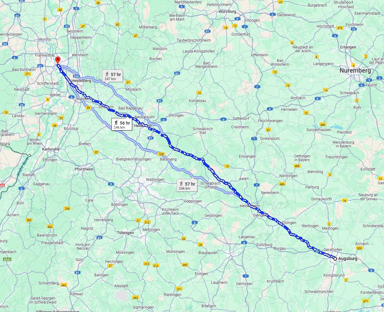 Anreise von Augsburg Zu Mannheim Über 