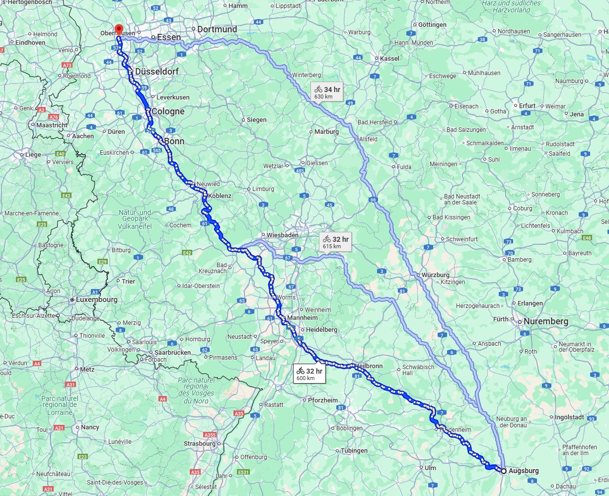 Anreise von Augsburg Zu Moers Über 