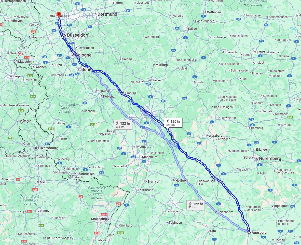 Anreise von Augsburg Zu Moers Über 