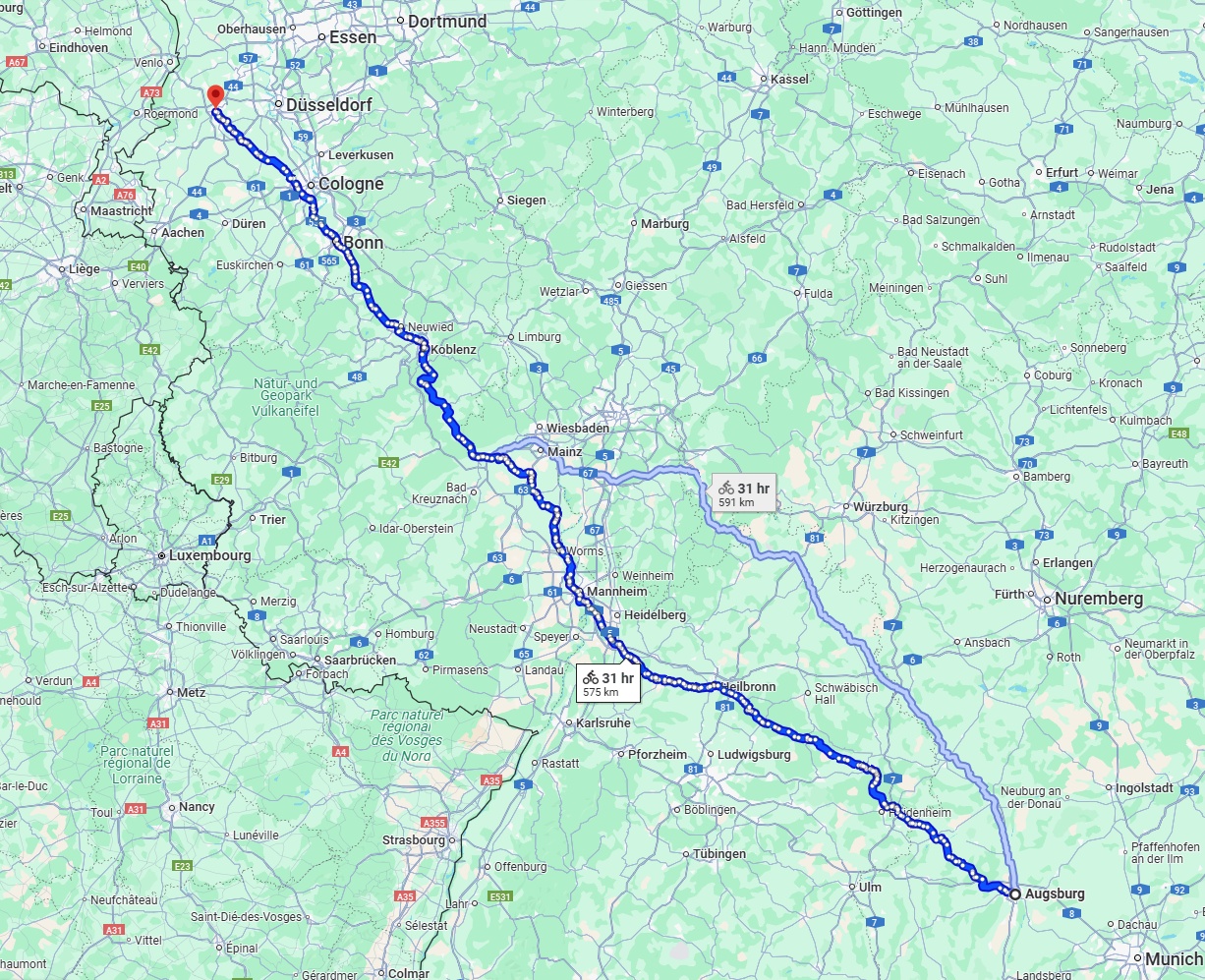Anreise von Augsburg Zu Mönchengladbach Über 