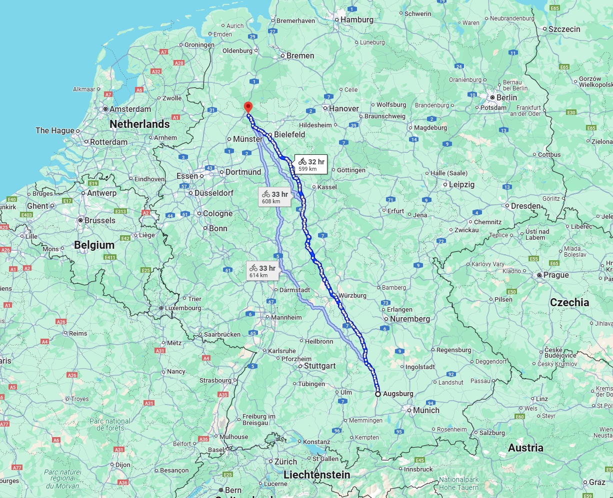 Anreise von Augsburg Zu Osnabrück Über 
