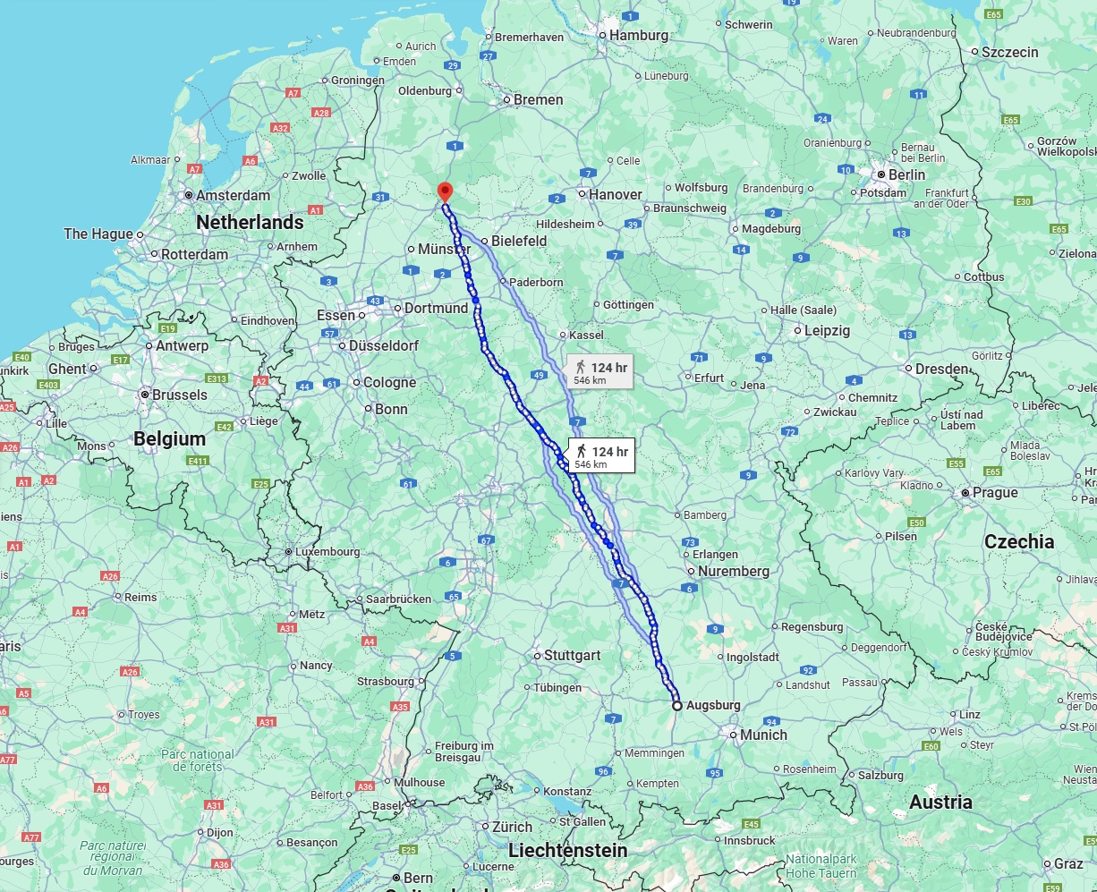 Anreise von Augsburg Zu Osnabrück Über 
