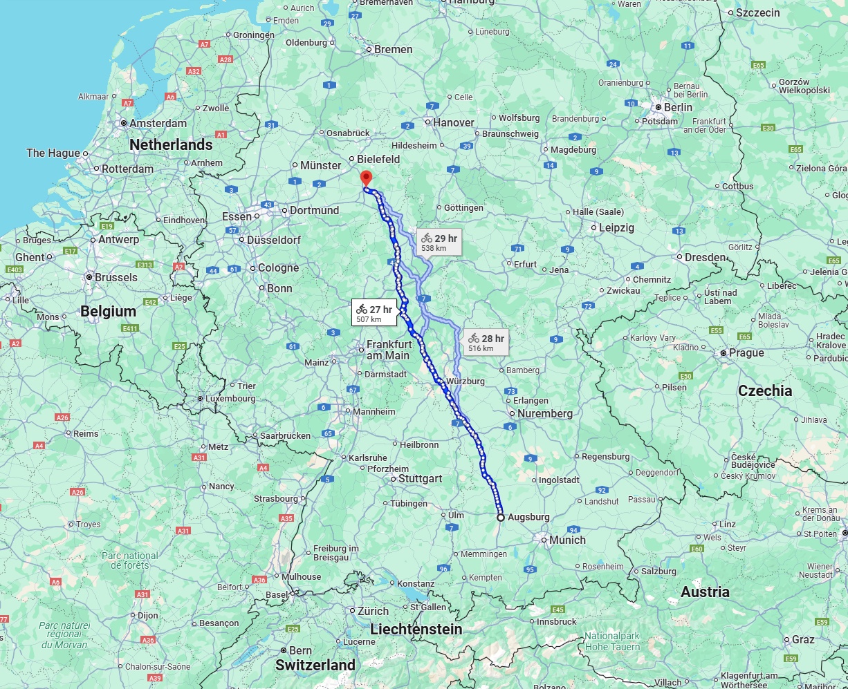 Anreise von Augsburg Zu Paderborn Über 