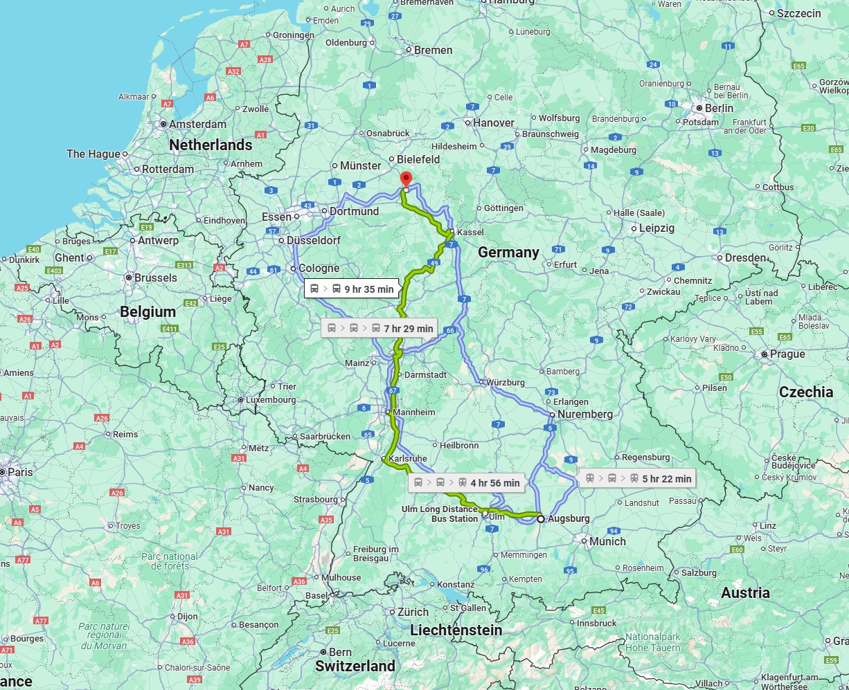 Anreise von Augsburg Zu Paderborn Über 