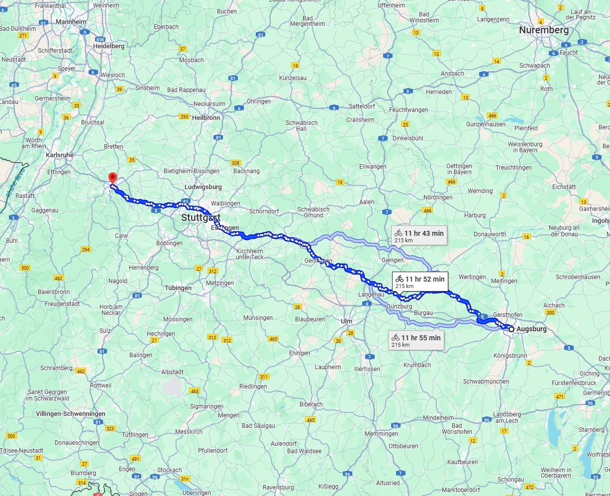 Anreise von Augsburg Zu Pforzheim Über 