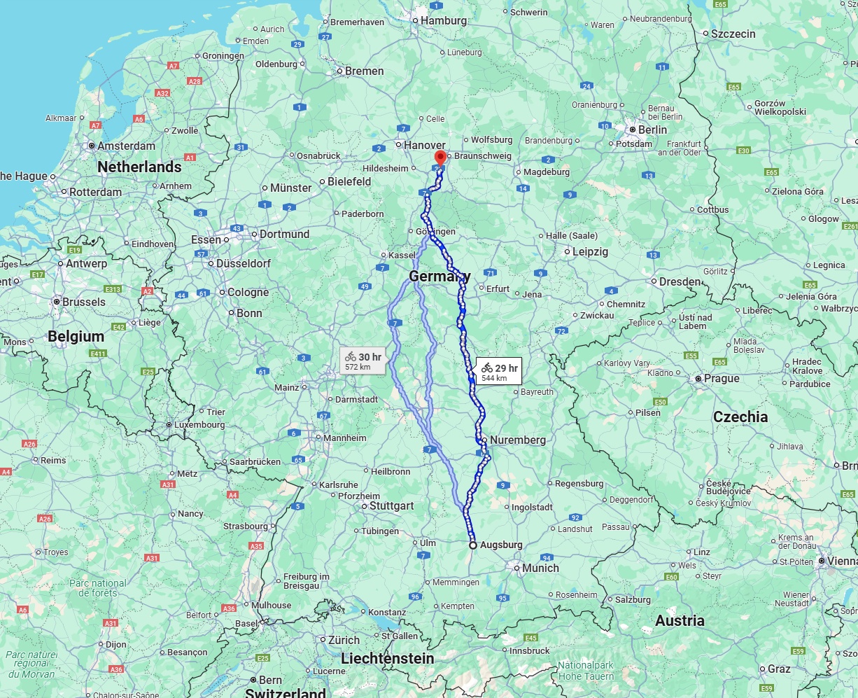 Anreise von Augsburg Zu Salzgitter Über 
