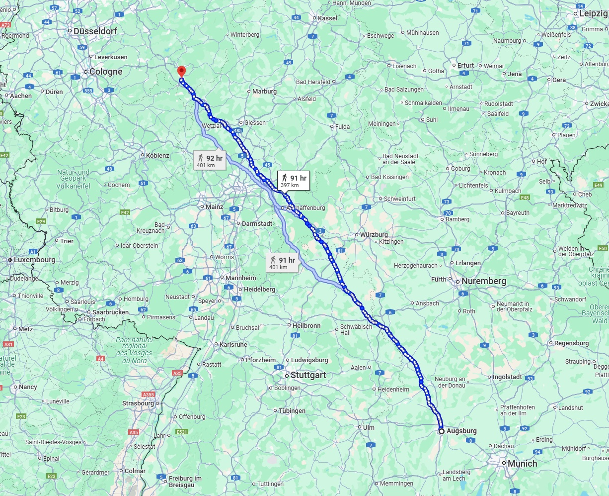 Anreise von Augsburg Zu Siegen Über 