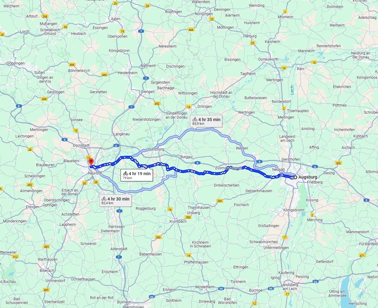 Anreise von Augsburg Zu Ulm Über 
