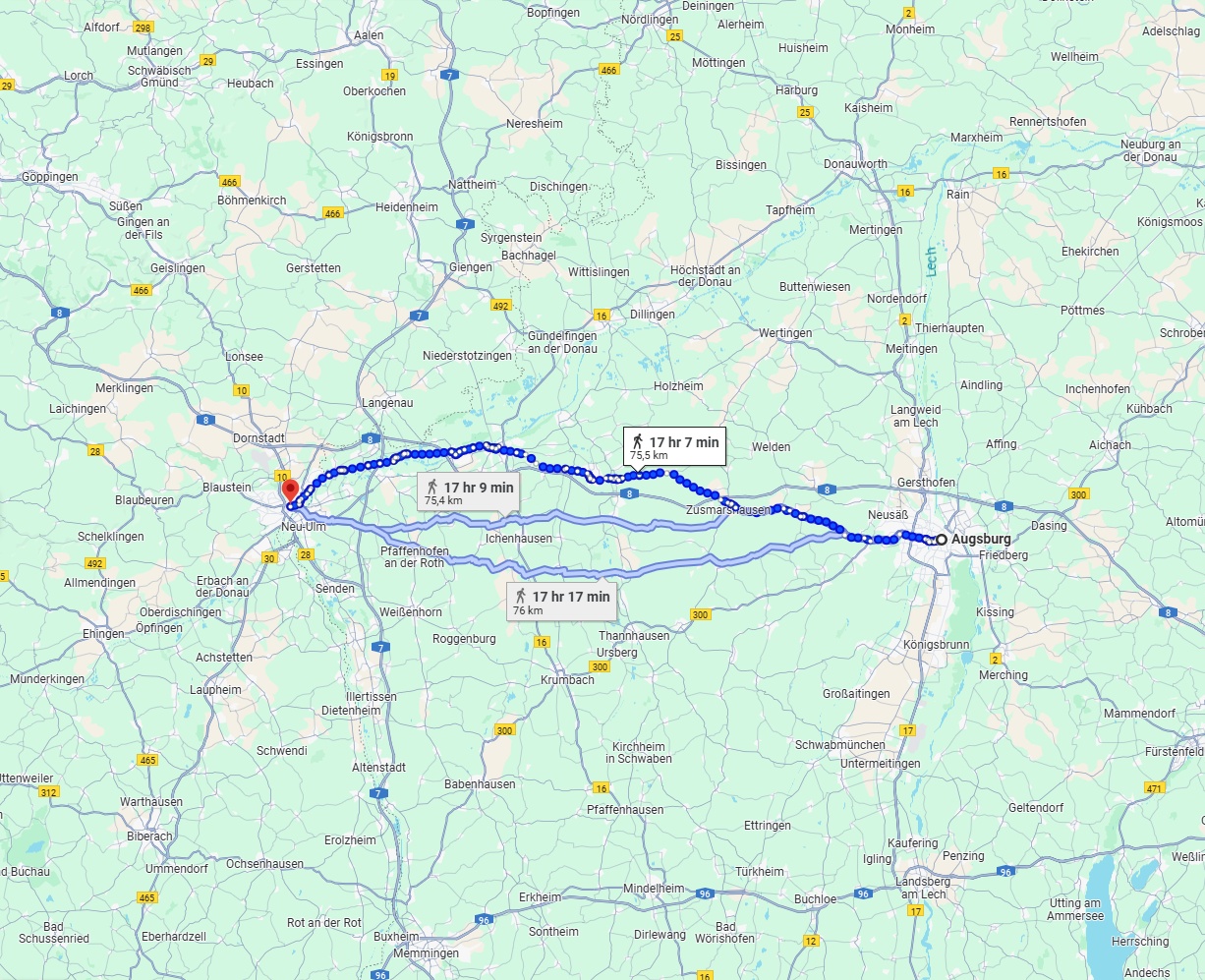 Anreise von Augsburg Zu Ulm Über 