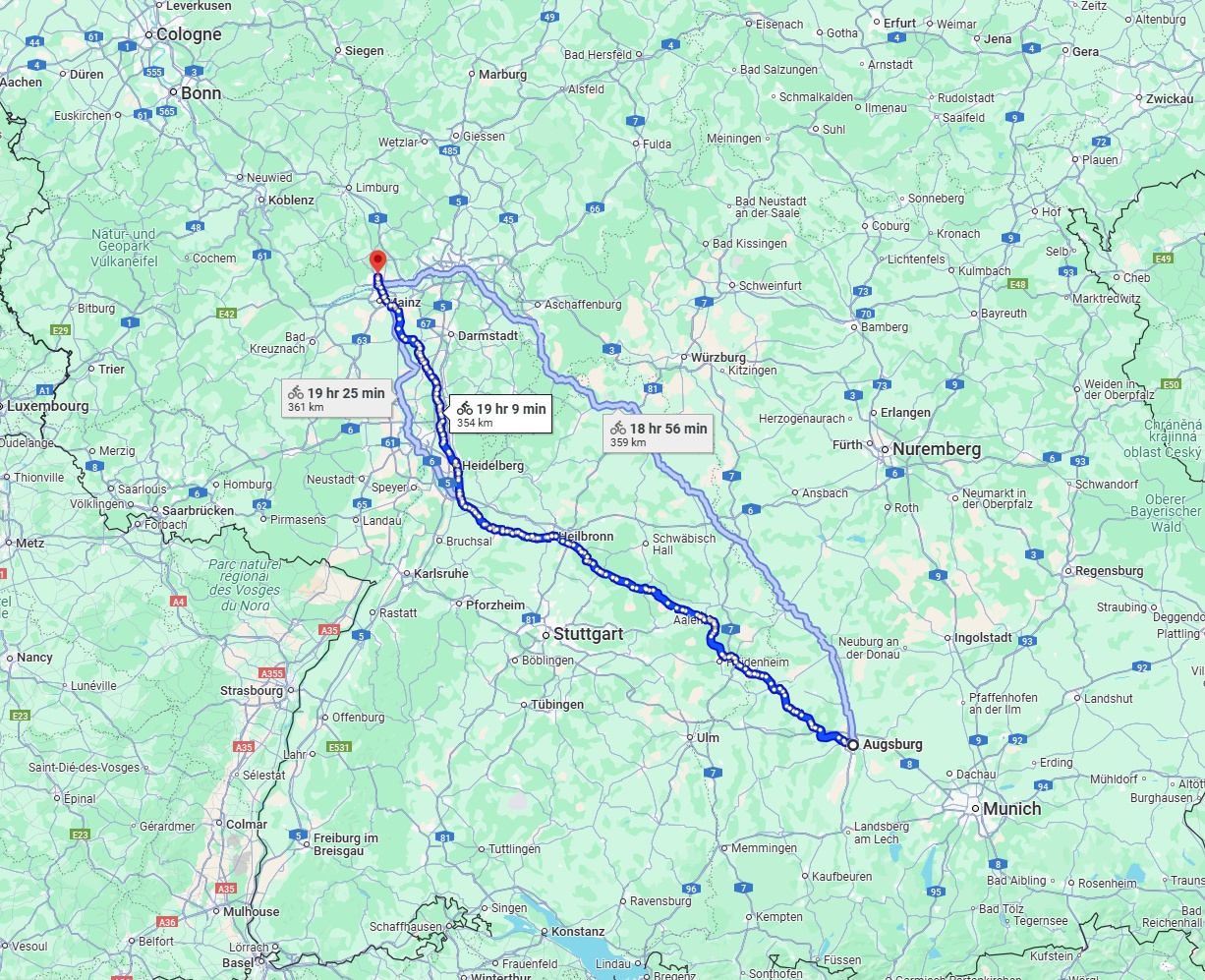 Anreise von Augsburg Zu Wiesbaden Über 