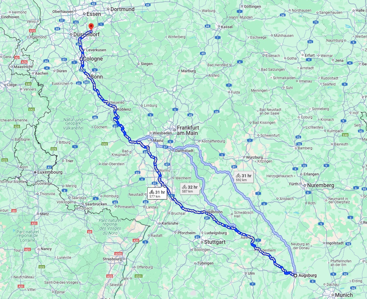 Anreise von Augsburg Zu Wuppertal Über 