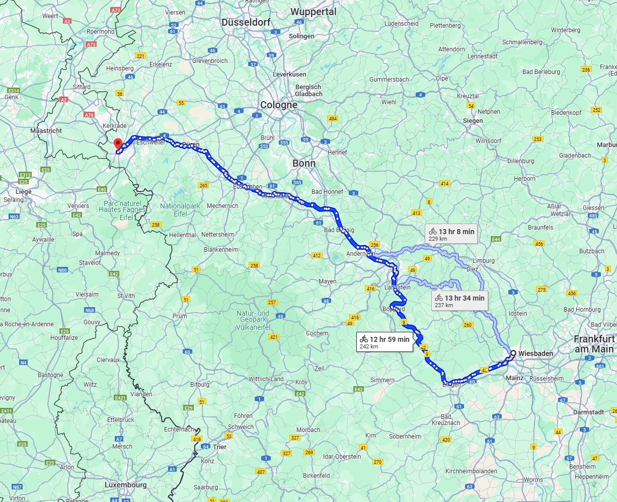 Anreise von Wiesbaden Zu Aachen Über 