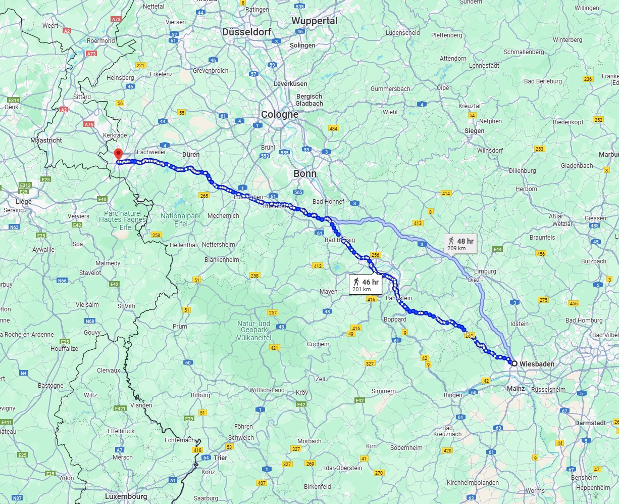 Anreise von Wiesbaden Zu Aachen Über 