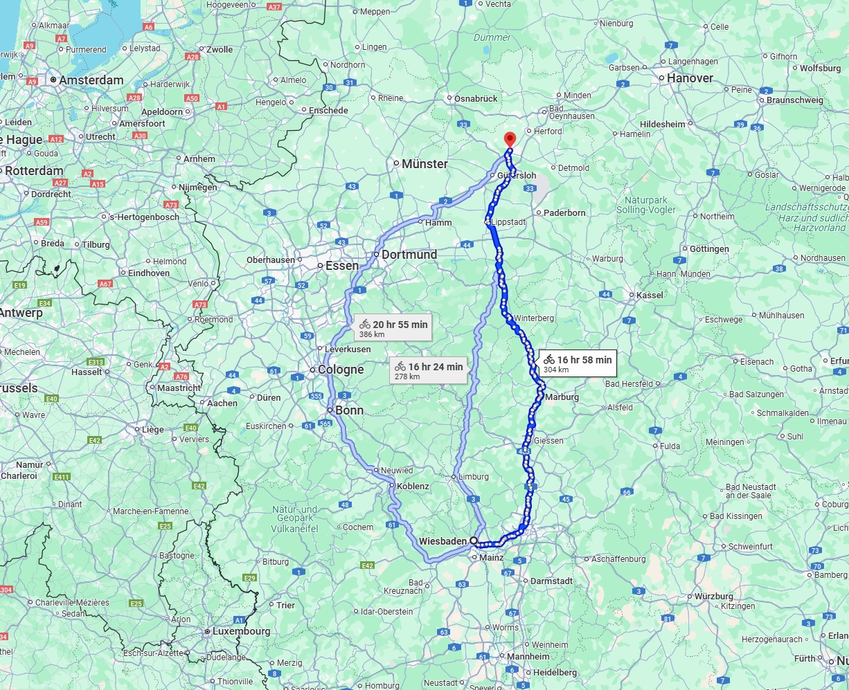 Anreise von Wiesbaden Zu Bielefeld Über 