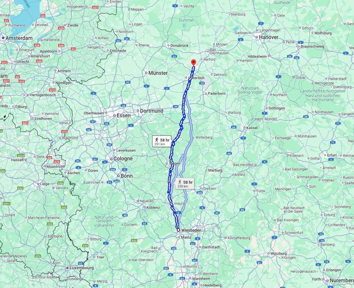 Anreise von Wiesbaden Zu Bielefeld Über 