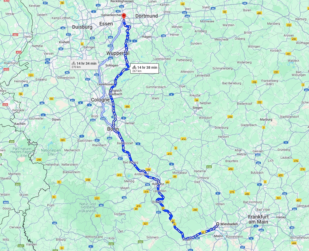 Anreise von Wiesbaden Zu Bochum Über 