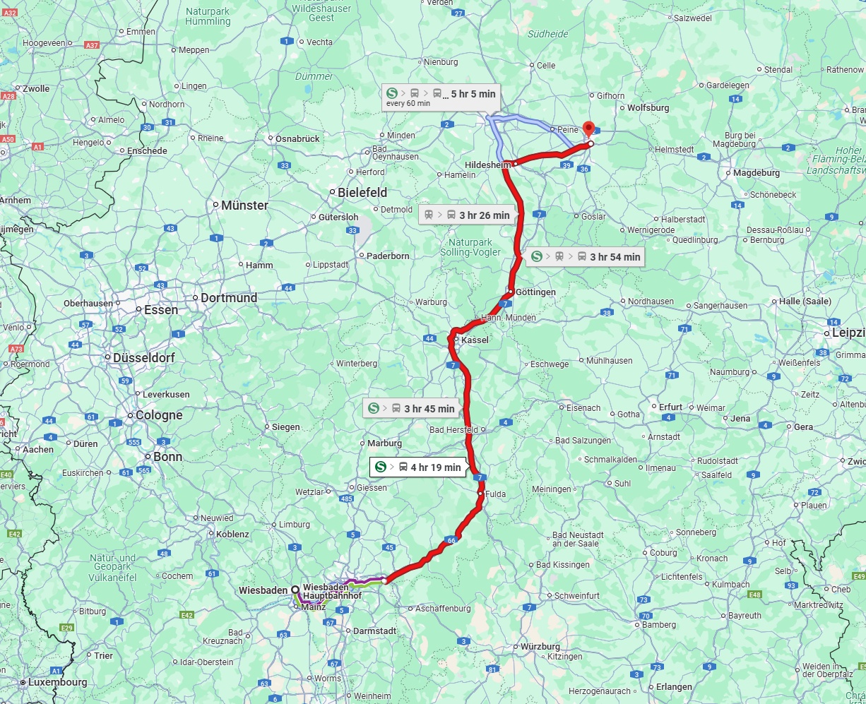 Anreise von Wiesbaden Zu Braunschweig Über 