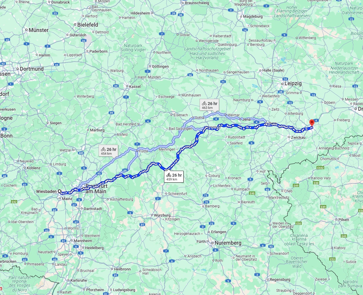 Anreise von Wiesbaden Zu Chemnitz Über 