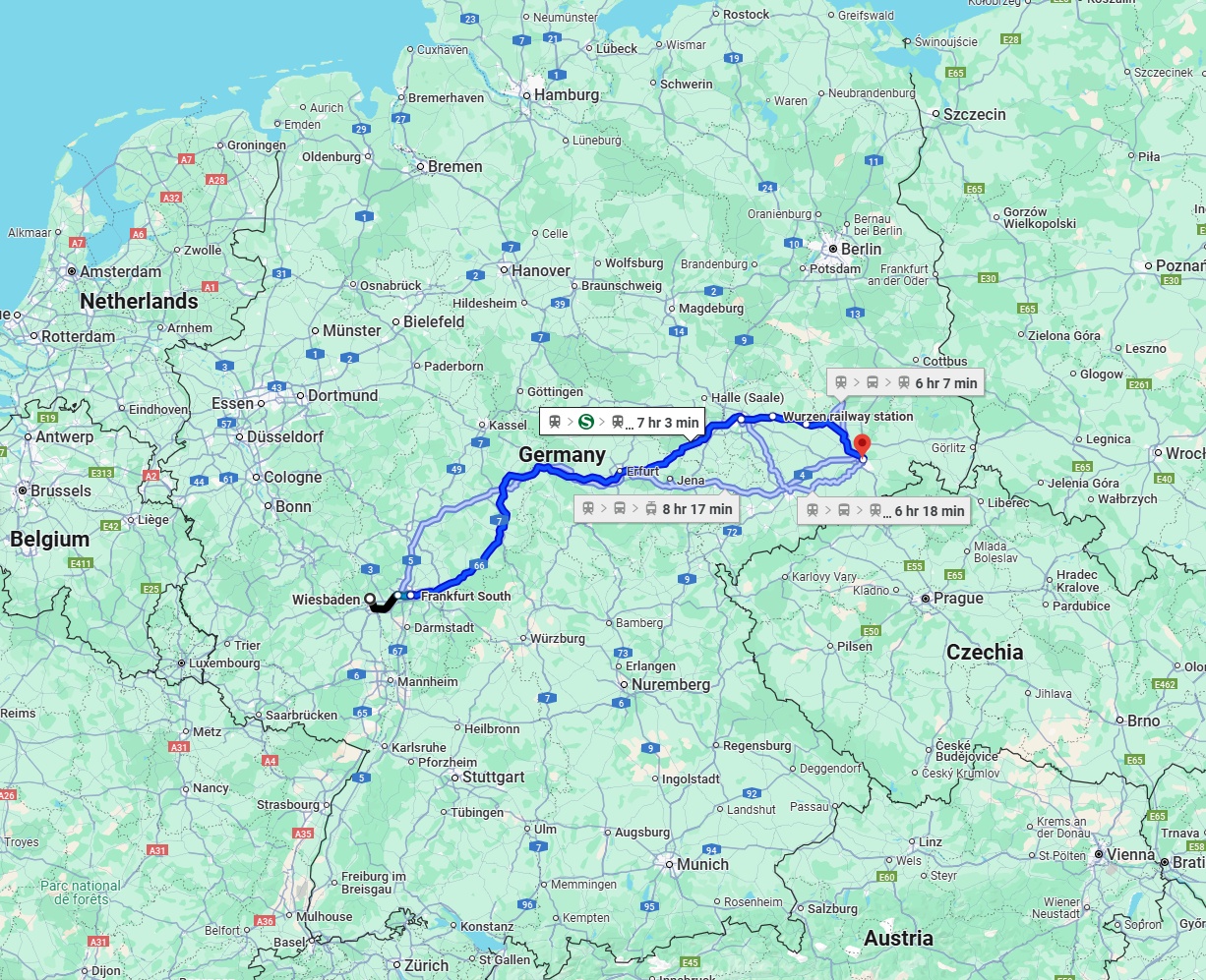 Anreise von Wiesbaden Zu Dresden Über 