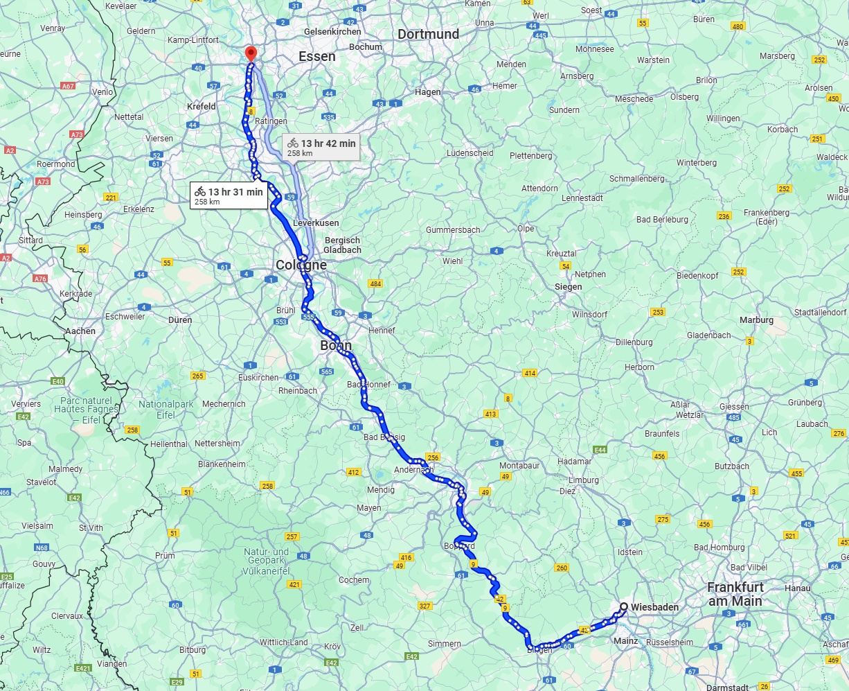 Anreise von Wiesbaden Zu Duisburg Über 