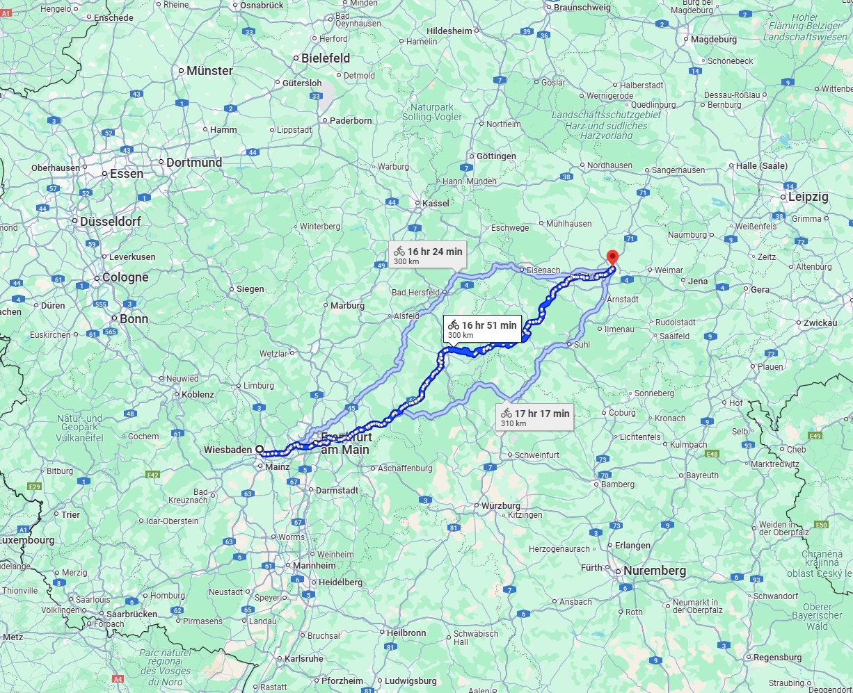Anreise von Wiesbaden Zu Erfurt Über 