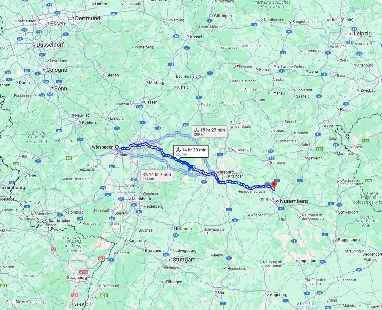 Anreise von Wiesbaden Zu Erlangen Über 