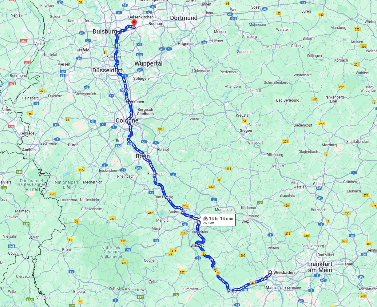 Anreise von Wiesbaden Zu Essen Über 