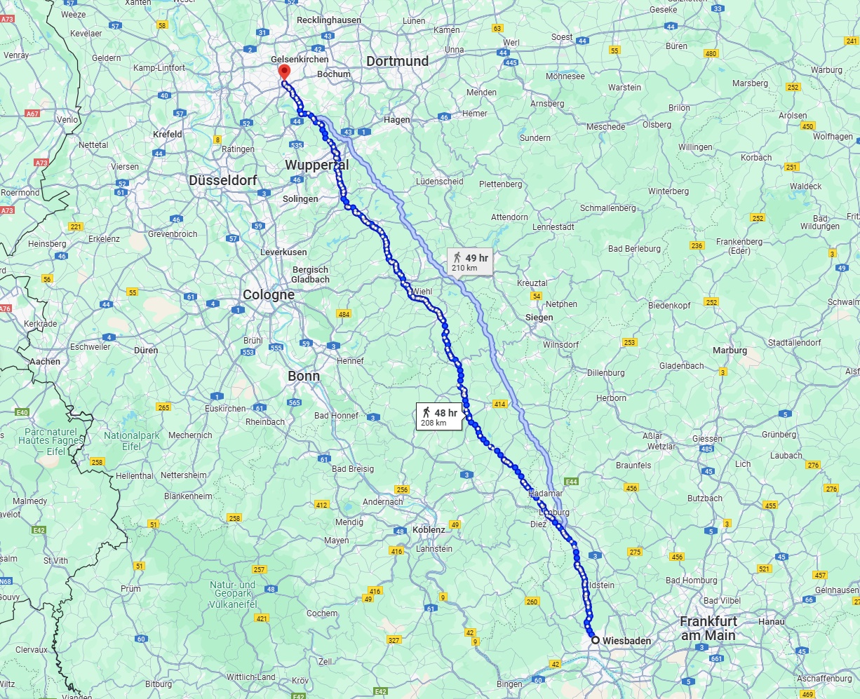 Anreise von Wiesbaden Zu Essen Über 