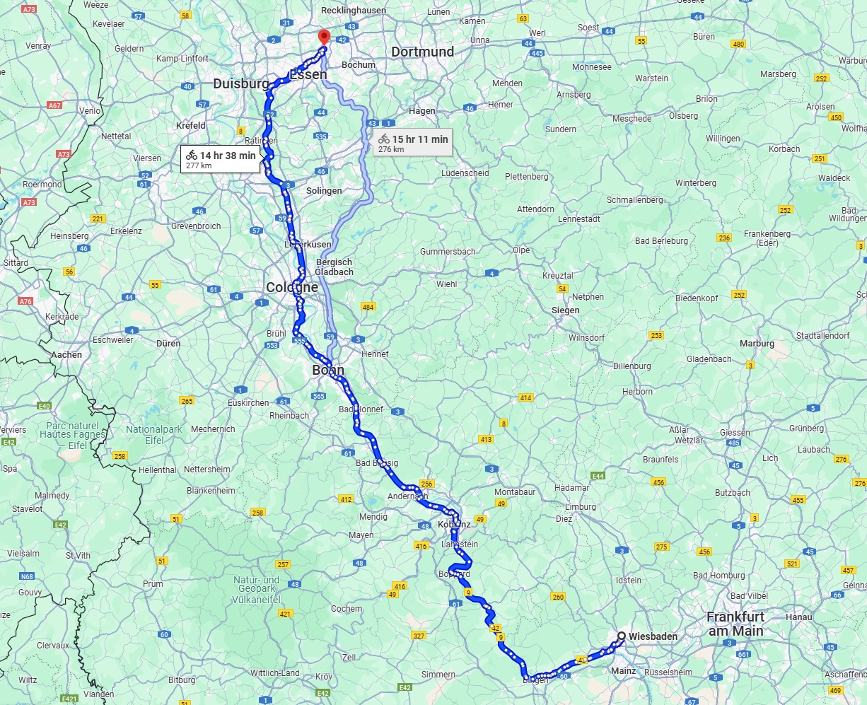 Anreise von Wiesbaden Zu Gelsenkirchen Über 
