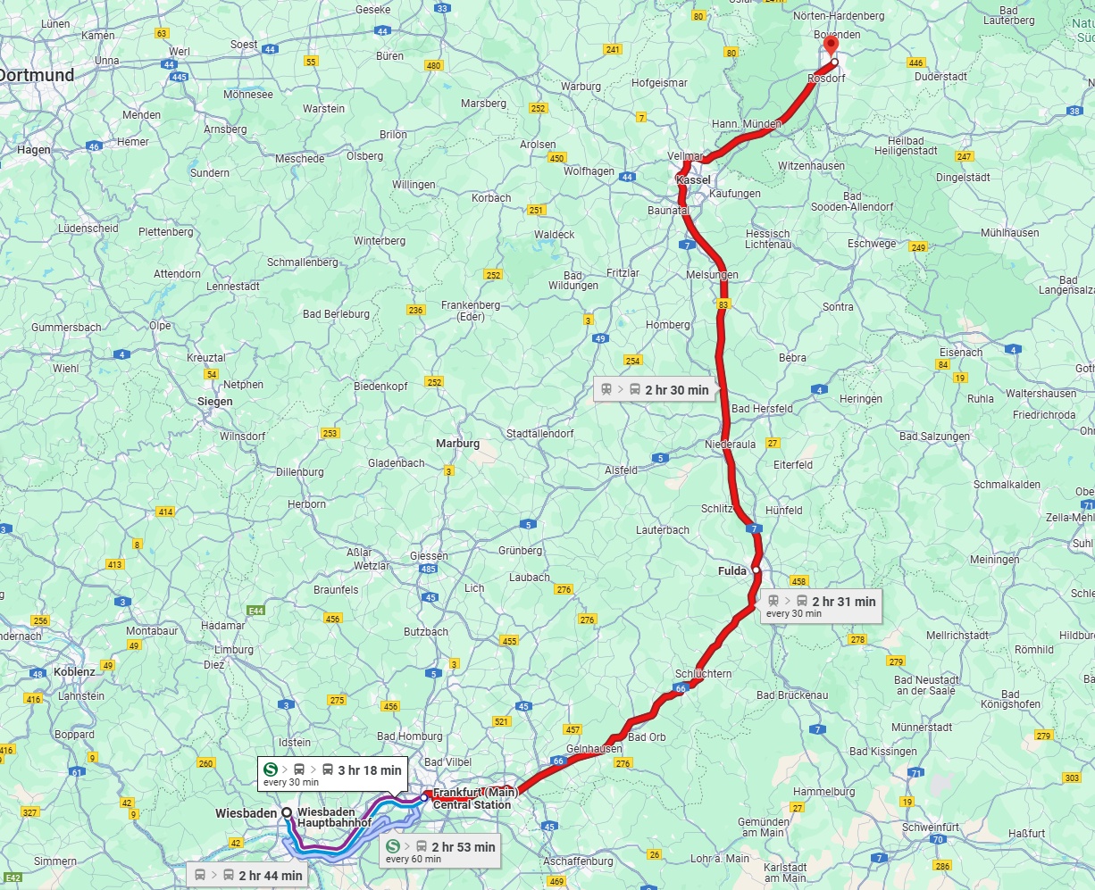 Anreise von Wiesbaden Zu Göttingen Über 