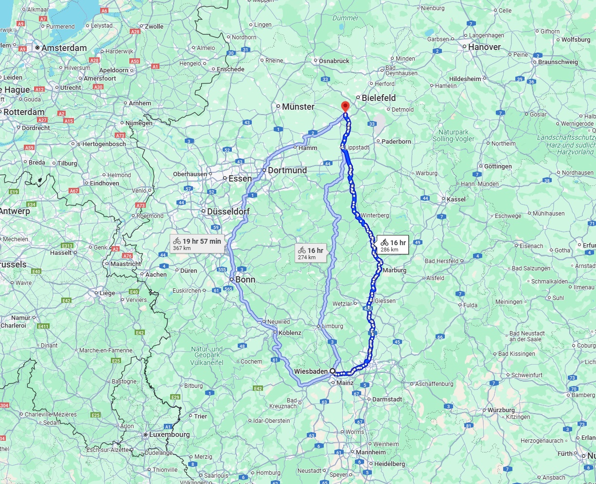 Anreise von Wiesbaden Zu Gütersloh Über 