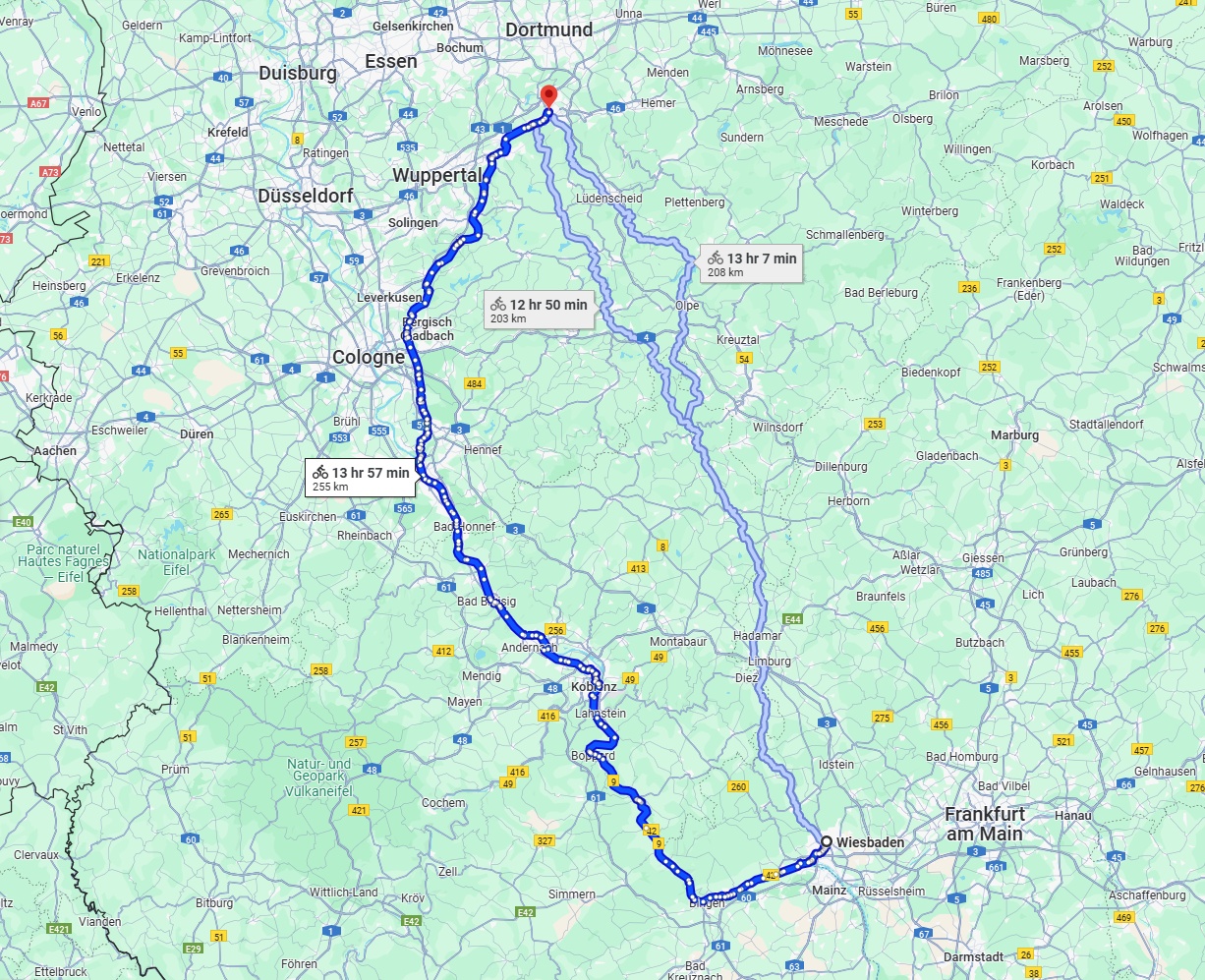 Anreise von Wiesbaden Zu Hagen Über 