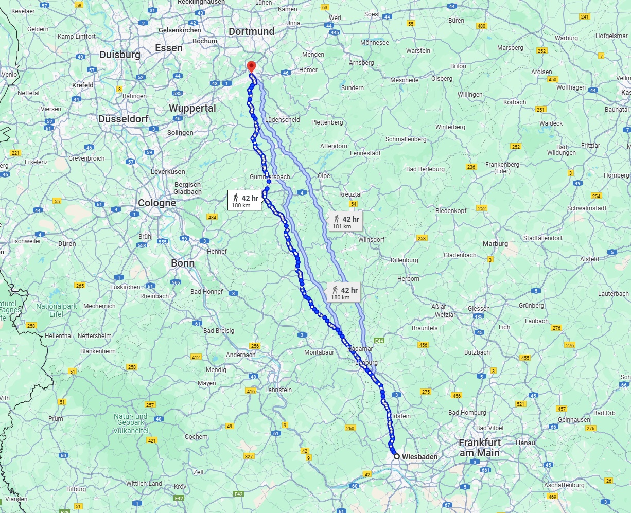 Anreise von Wiesbaden Zu Hagen Über 