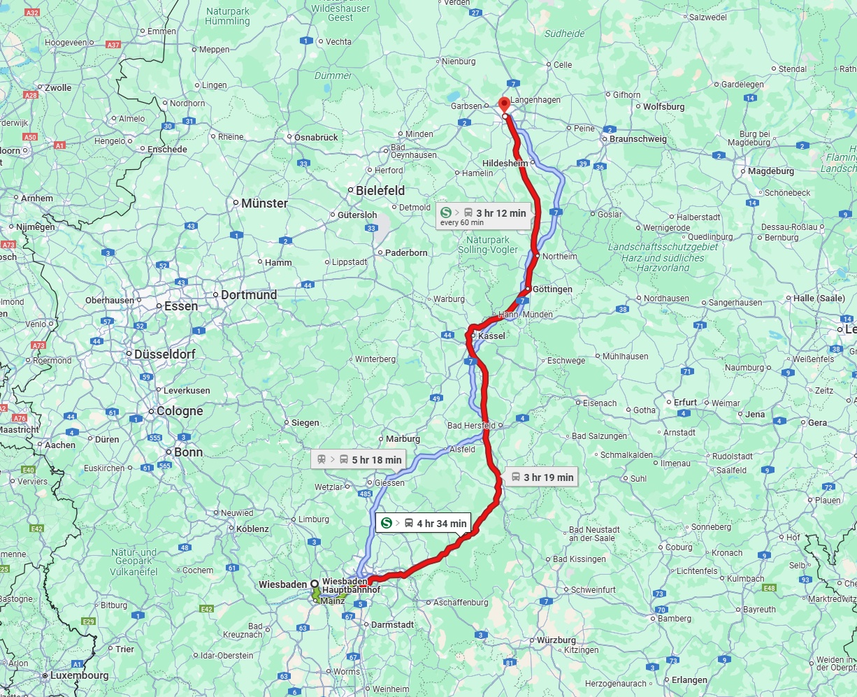 Anreise von Wiesbaden Zu Hannover Über 
