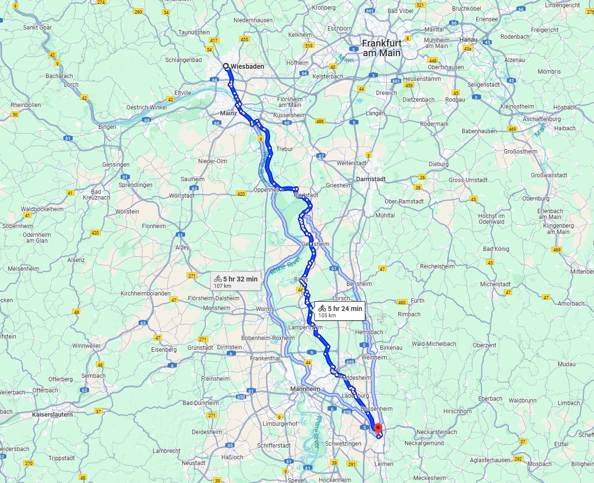 Anreise von Wiesbaden Zu Heidelberg Über 