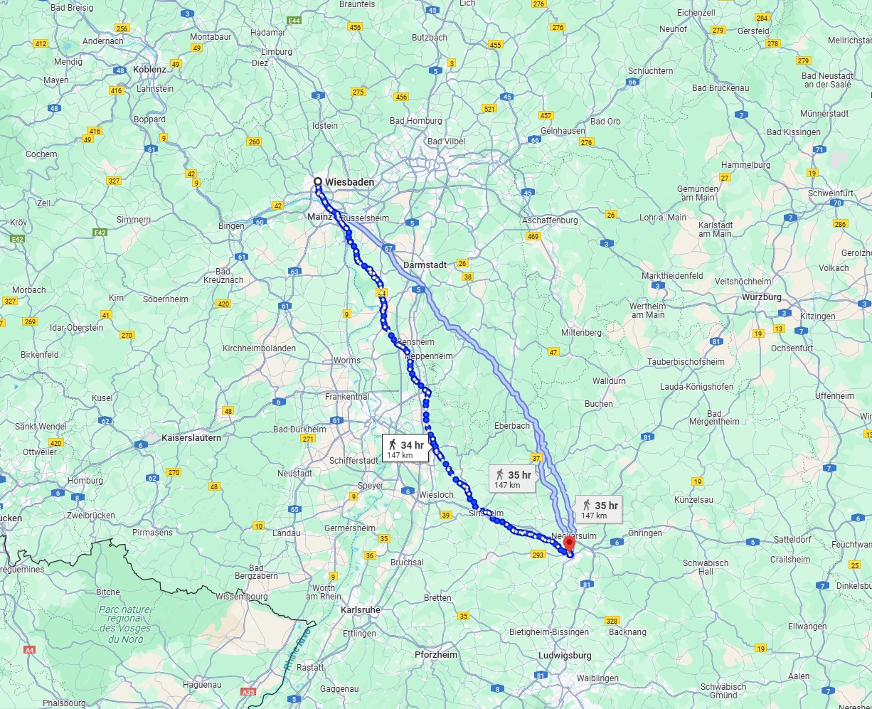 Anreise von Wiesbaden Zu Heilbronn Über 