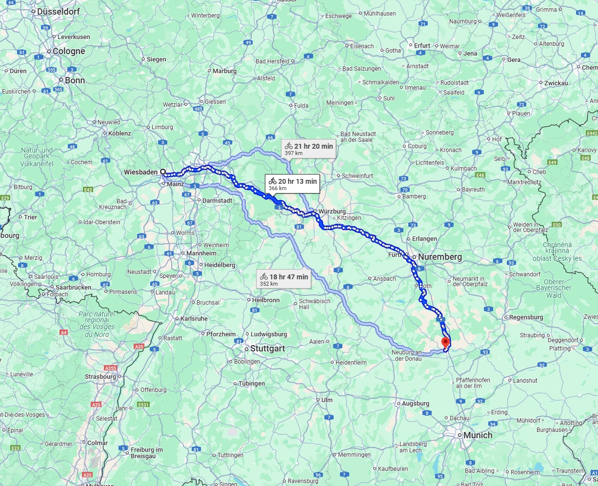 Anreise von Wiesbaden Zu Ingolstadt Über 