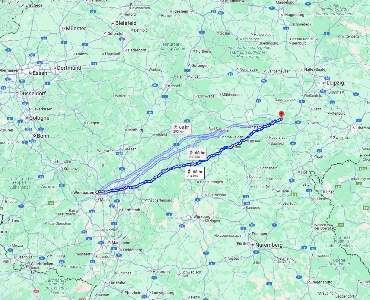 Anreise von Wiesbaden Zu Jena Über 