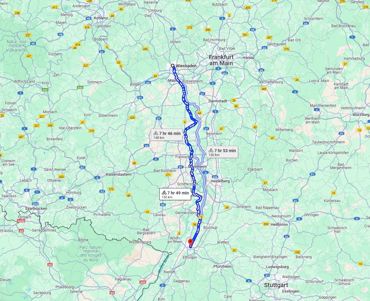 Anreise von Wiesbaden Zu Karlsruhe Über 