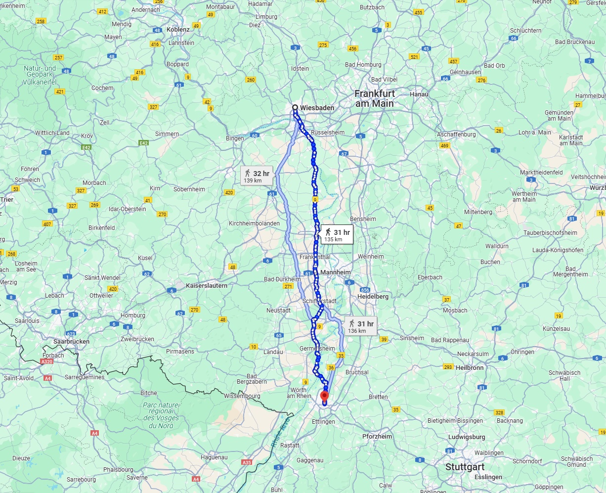 Anreise von Wiesbaden Zu Karlsruhe Über 