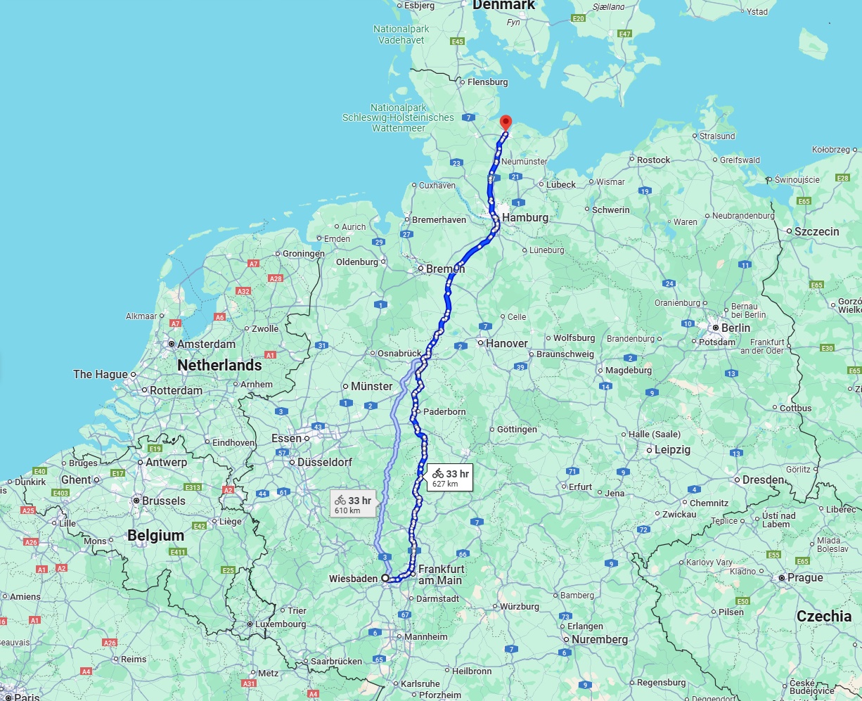 Anreise von Wiesbaden Zu Kiel Über 