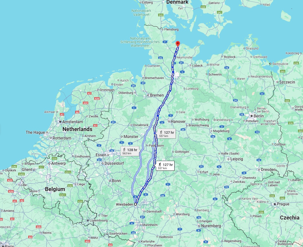 Anreise von Wiesbaden Zu Kiel Über 